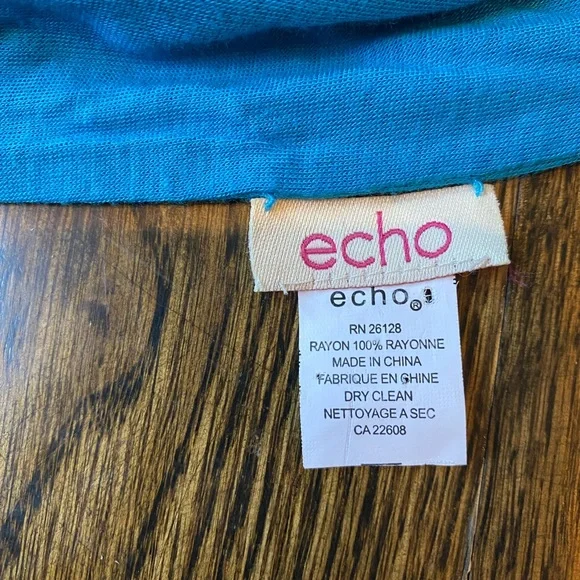 Echo Infinity Scarf Bright Blue 12" x 30" Jersey Comfy & Great for Spring! - Picture 2 of 5